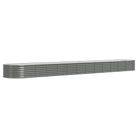 vidaXL Garden Raised Bed Galvanized Steel 201.6"x31.5"x14.2" Gray