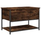 vidaXL Storage Bench Smoked Oak 70x42.5x47 cm Engineered Wood