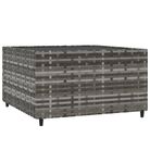 vidaXL Square Garden Coffee Table Grey 50x50x30 cm Poly Rattan