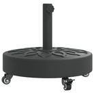 vidaXL Parasol Base with Wheels for Ã1.5"/1.9" Poles 59.5 lb Round