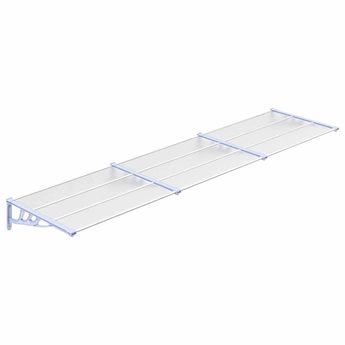 vidaXL Door Canopy Gray and Transparent 141.1"x35.4" Polycarbonate