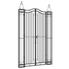 vidaXL Garden Gate Black 47.6"x3.1"x78.7" Wrought Iron