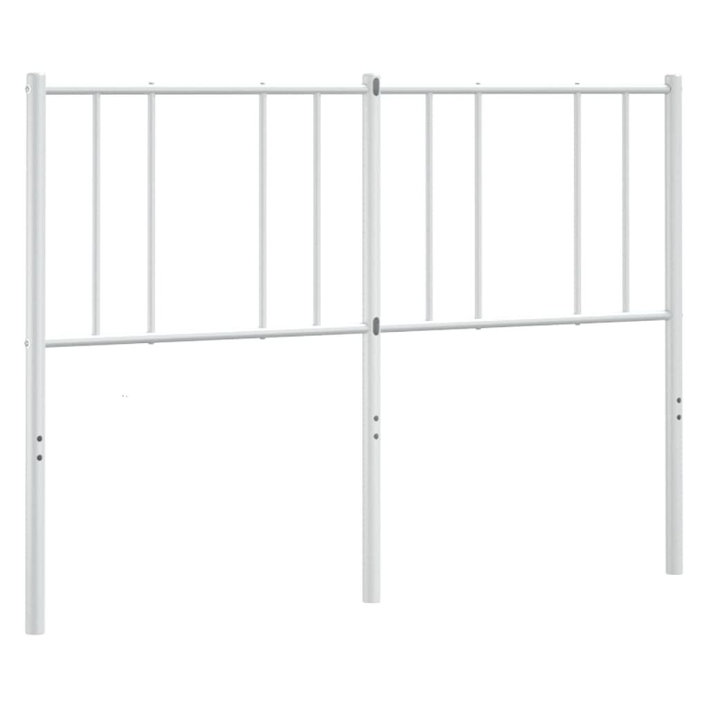 vidaXL Metal Replace Headboard White 150 cm