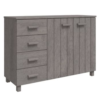 vidaXL Sideboard HAMAR Light Gray 44.5"x15.7"x31.5" Solid Wood Pine