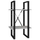 vidaXL 2-Tier Book Cabinet Concrete Grey 40x30x70 cm Engineered Wood