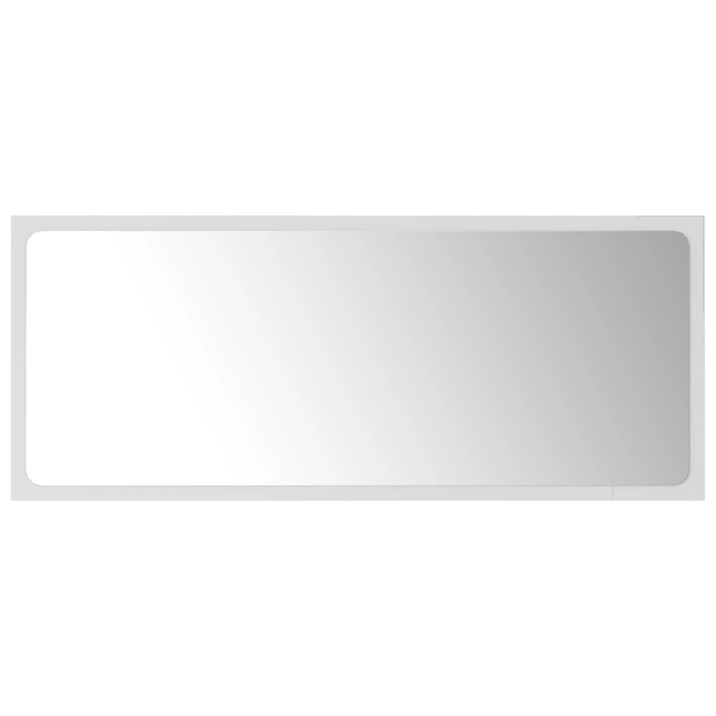 vidaXL Bathroom Mirror White 35.4"x0.6"x14.6" Engineered Wood