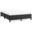 vidaXL Bed Frame without Mattress Black 53.9"x74.8" Faux Leather
