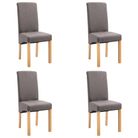 vidaXL Dining Chairs 4 pcs Taupe Fabric