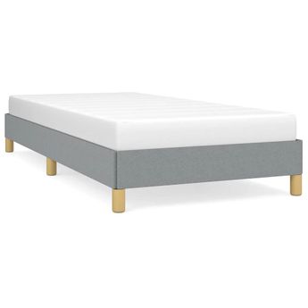 vidaXL Bed Frame without Mattress Light Gray 39.4"x79.9" Twin XL Fabric