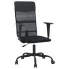 vidaXL Office Chair Black Mesh Fabric and Faux Leather
