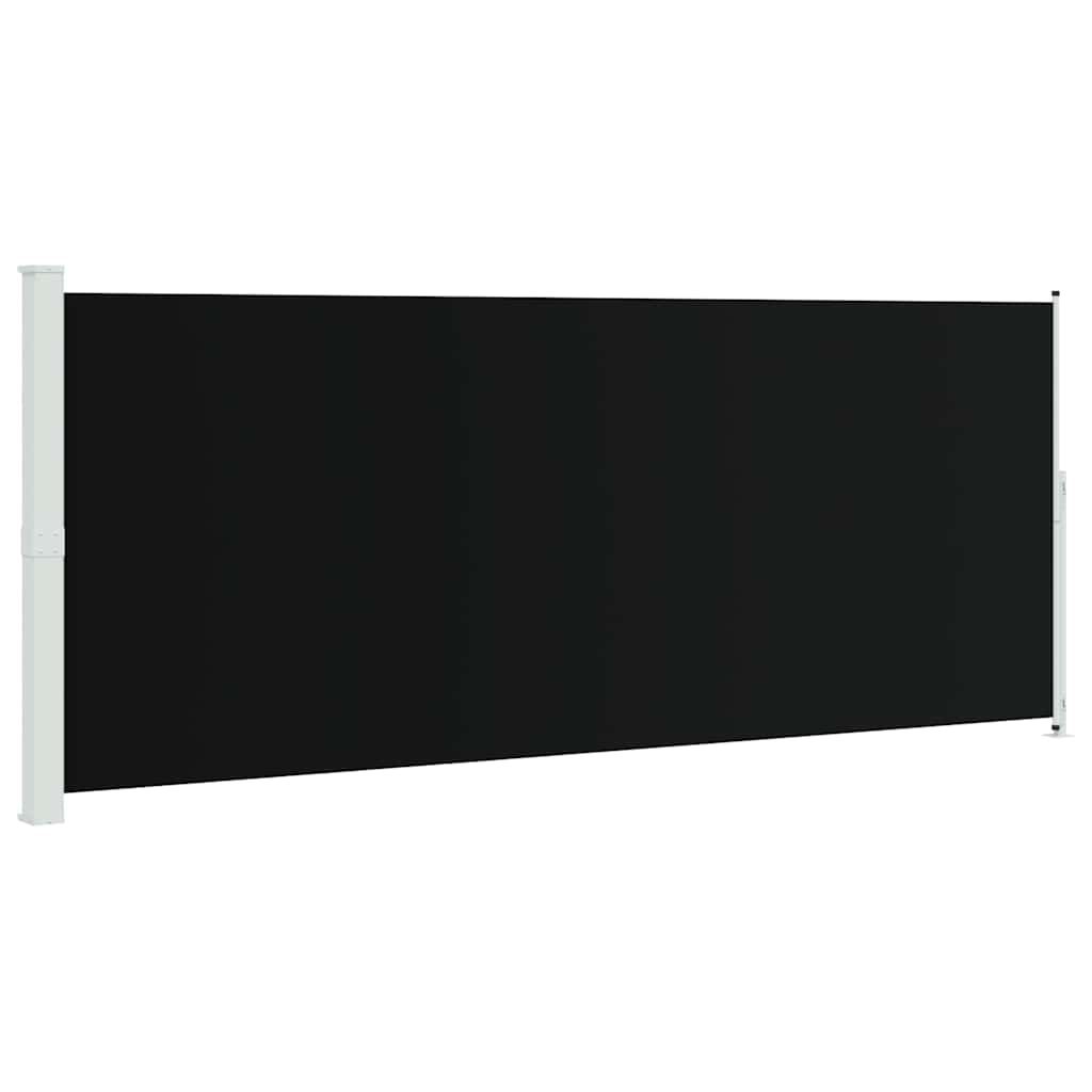 vidaXL Patio Retractable Side Awning 78.7"x196.9" Black