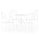 vidaXL 5 Piece Bistro Set Cast Aluminum White