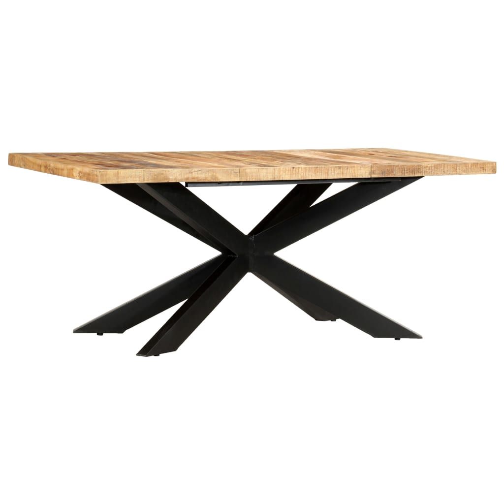 vidaXL Dining Table 70.9"x35.4"x29.9" Solid Rough Mango Wood