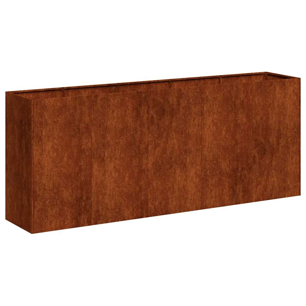 vidaXL Planter Rusty 78.7"x15.7"x31.5" Weathering Steel