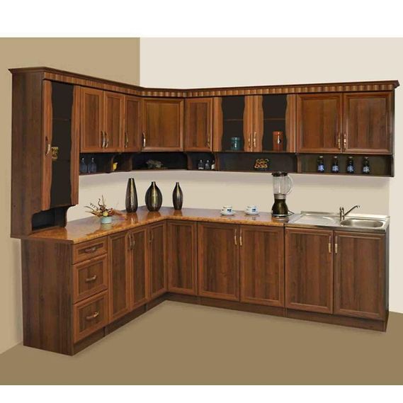 Corner kitchen unit Bona Merkury Walnut