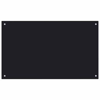 vidaXL Kitchen Backsplash Black 39.4"x23.6" Tempered Glass