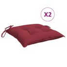 vidaXL Pallet Cushions 2pcs Wine Red 50x50x7 cm Oxford Fabric