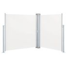 vidaXL Patio Retractable Double Side Awning 66.9"x236.2" Cream
