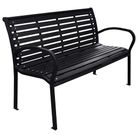 vidaXL Patio Bench Black 45.7" Steel and WPC