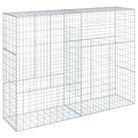 vidaXL Gabion Basket with Cover 200x50x150 cm Galvanised Iron