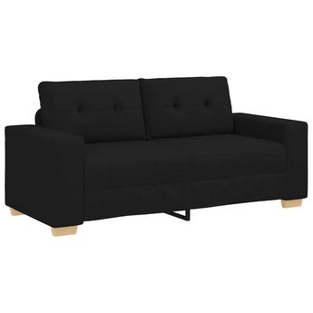 vidaXL Loveseat Sofa Black 70.9"x30.3"x32.3" Fabric