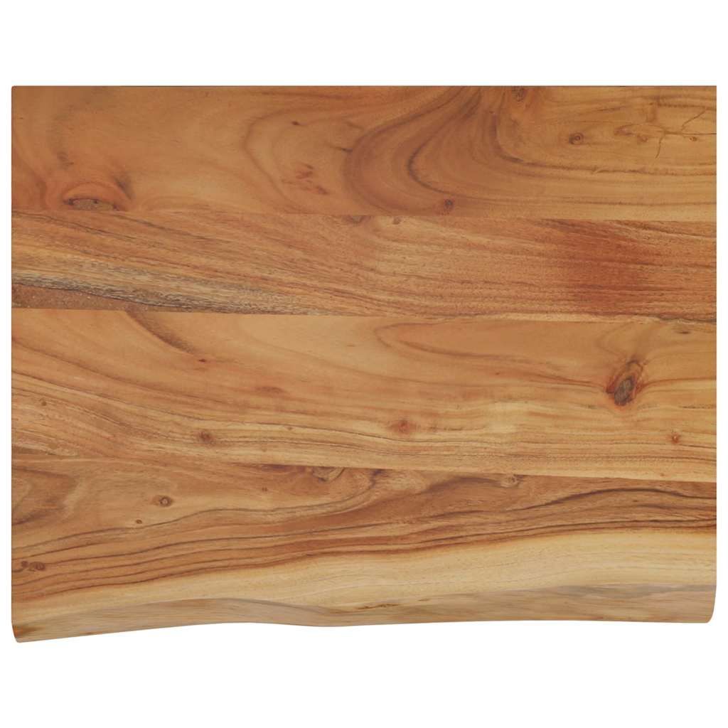vidaXL Wall Shelf 19.7"x15.7"x1" Rectangular Solid Wood Acacia Live Edge