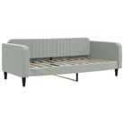 vidaXL Day Bed without Mattress Light Gray 39.4"x74.8" Velvet