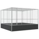 vidaXL Aviary Silver 122.4"x120.9"x83.5" Steel