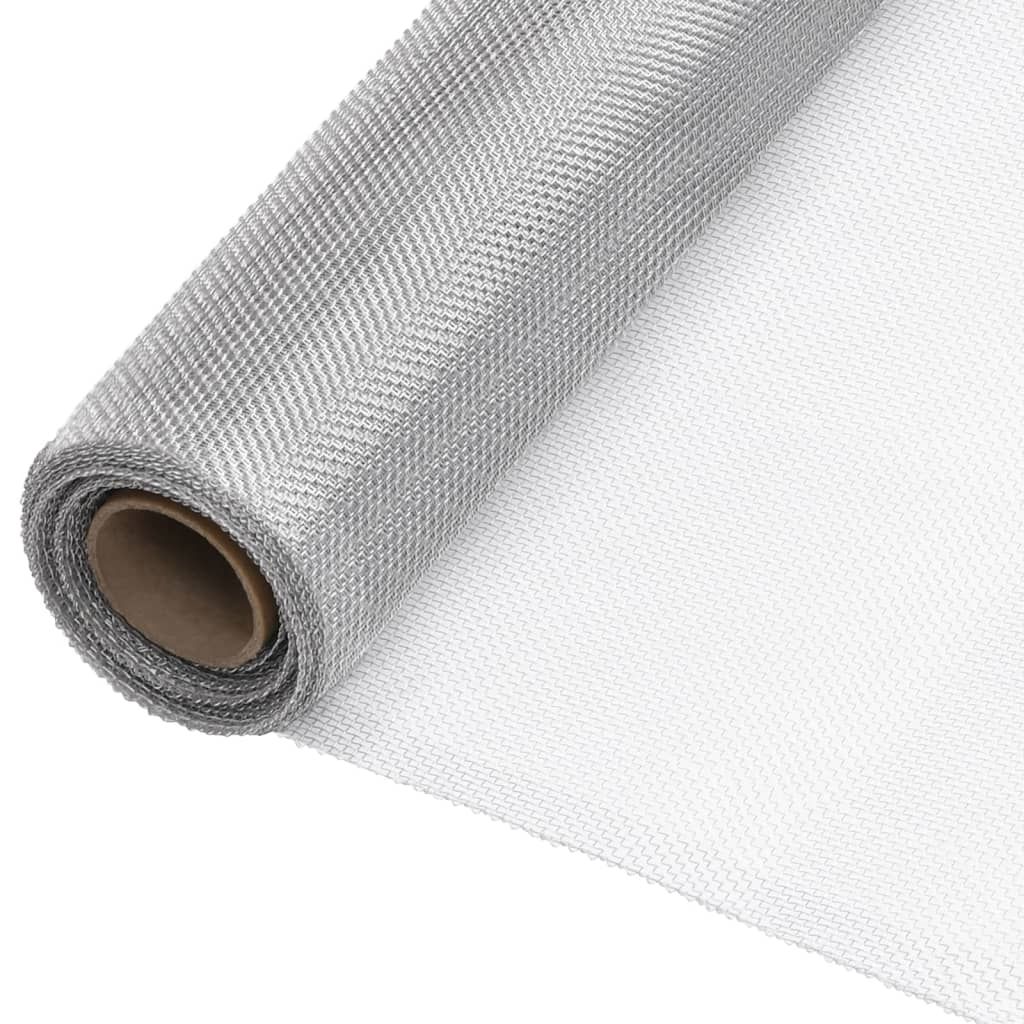 vidaXL Mesh Screen Aluminium 39.4x787.4" Silver
