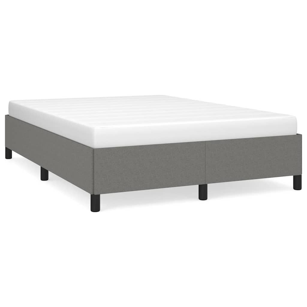 vidaXL Bed Frame without Mattress Dark Grey 137x190 cm Fabric