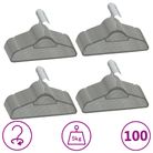 vidaXL 100 pcs Clothes Hanger Set Anti-slip Grey Velvet