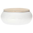 vidaXL Coffee Table White 68x68x30 cm Solid Mango Wood