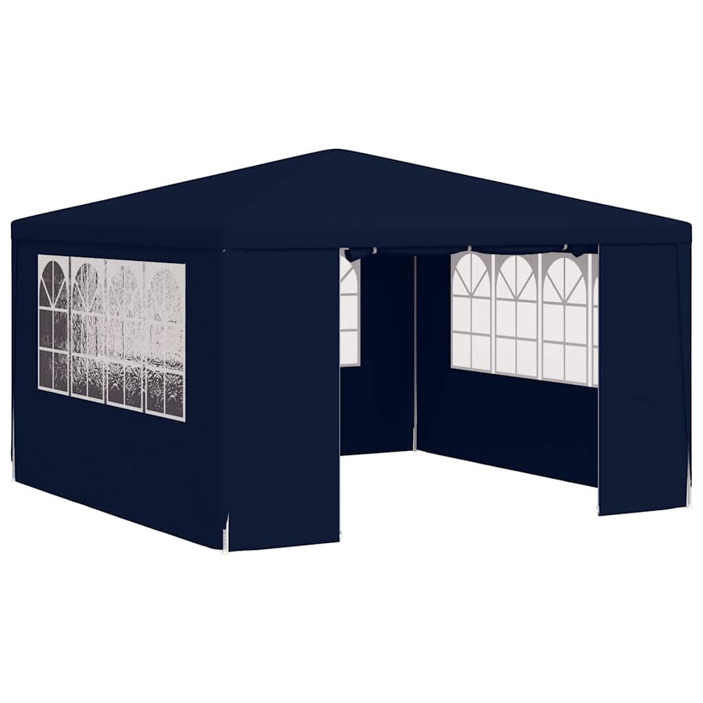 vidaXL Professional Party Tent with Side Walls 13.1'x13.1' Blue 0.3 oz/ftÂ²