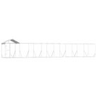 vidaXL Outdoor Dog Kennel with Roof Silver 14x2x2.5 m Galvanised Steel