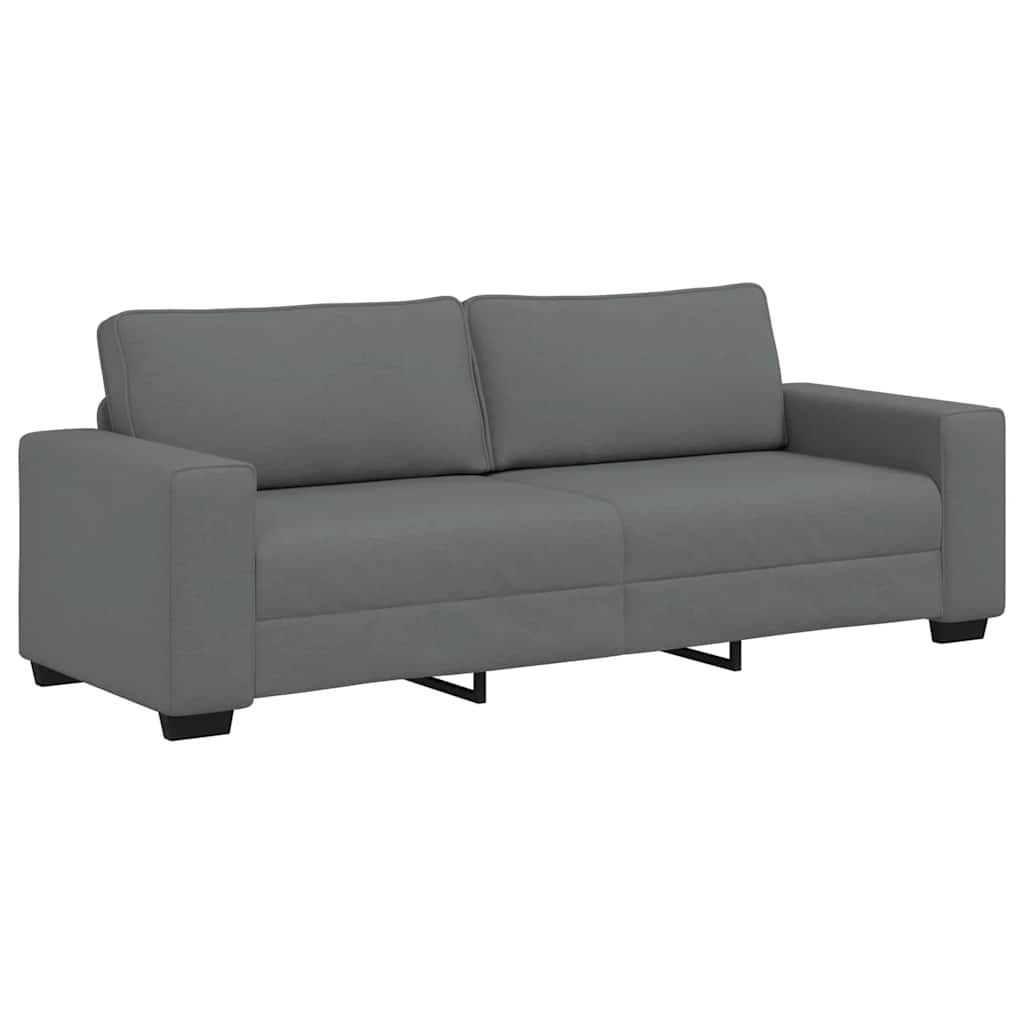 vidaXL 3-Seater SofaÂ Dark Gray 86.6"x30.3"x32.3" Fabric