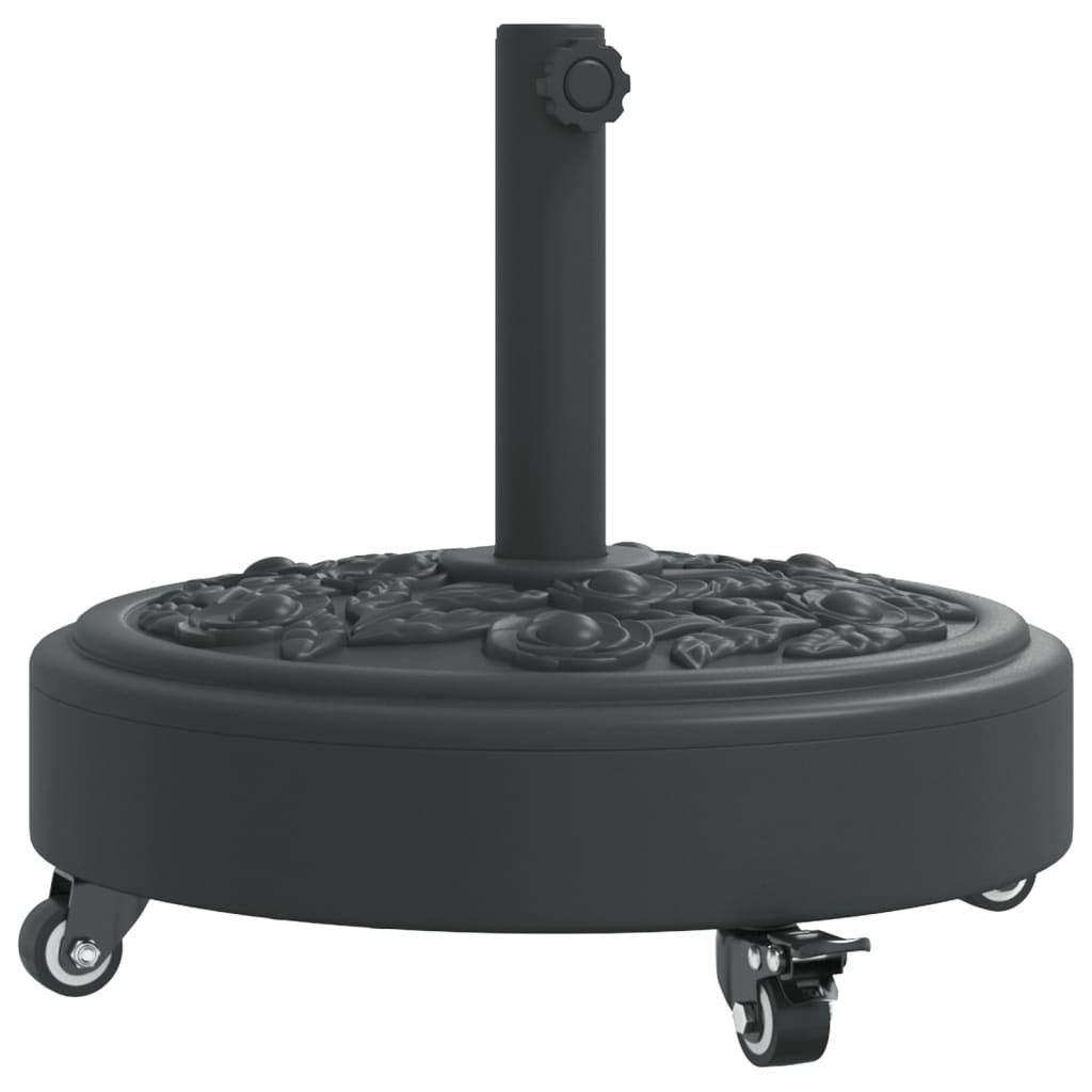 vidaXL Parasol Base with Wheels for Ã1.5"/1.9" Poles 59.5 lb Round