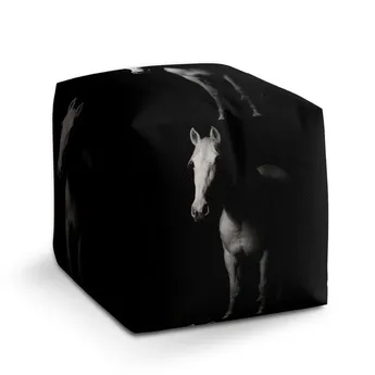 Sablio Taburet Cube Kůň ve stínu - 50x50x50 cm