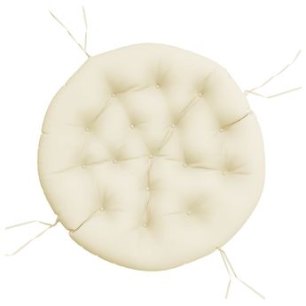 vidaXL Round Cushion Cream Ø 100 x11 cm Oxford Fabric