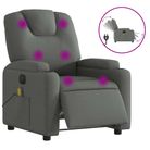vidaXL Electric Massage Recliner Chair Dark Gray Fabric