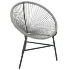 vidaXL Patio Moon Chair Poly Rattan Gray