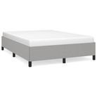 vidaXL Bed Frame without Mattress Light Grey 137x190 cm Full Fabric