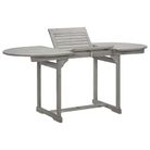 vidaXL Patio Dining Table (47.2"-66.9")x31.5"x29.5" Solid Acacia Wood
