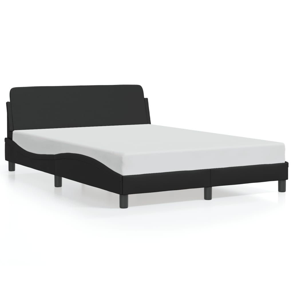 vidaXL Bed Frame "Dover" Black 137x190 cm Faux Leather