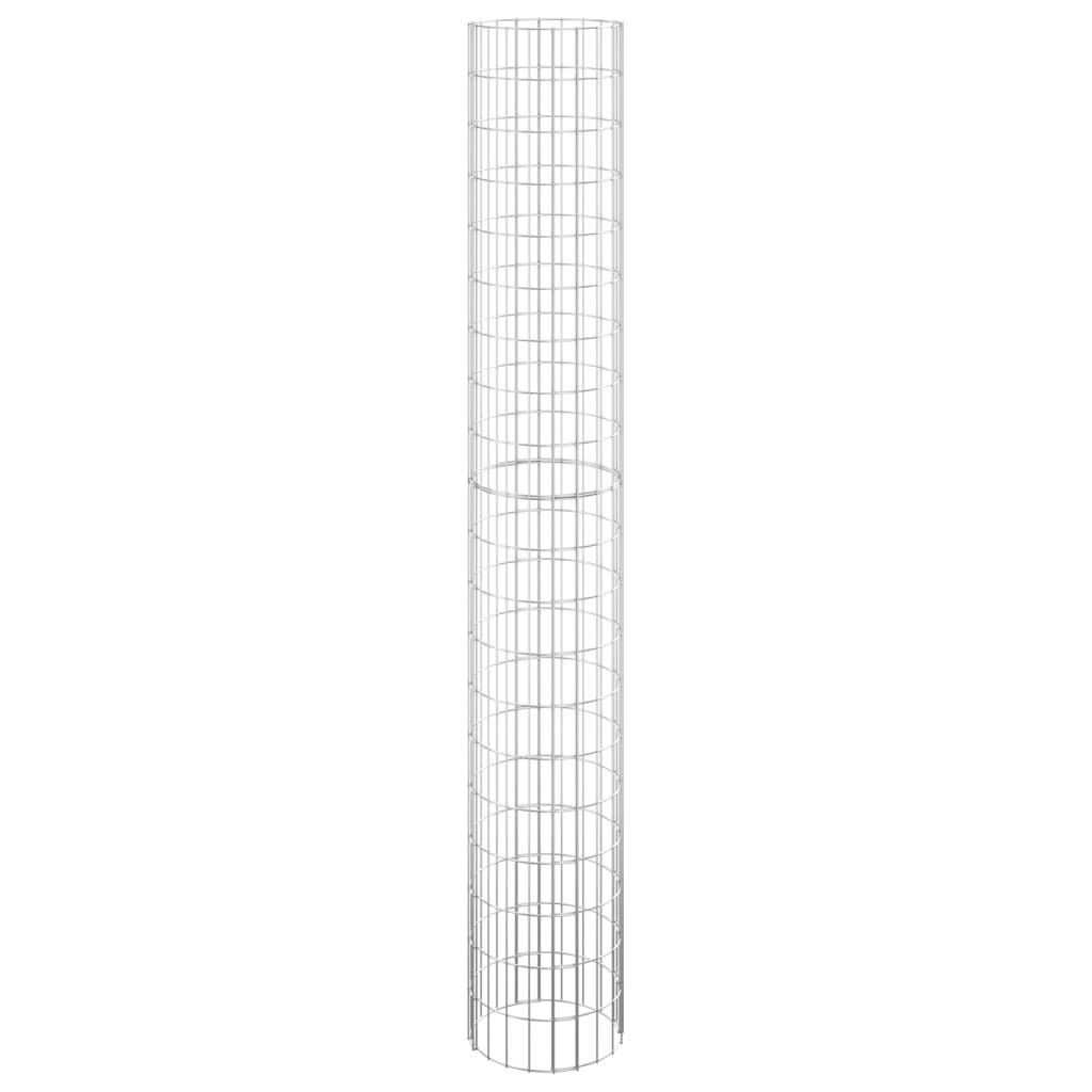 vidaXL Circular Gabion Pole Galvanised Steel Ø30x200 cm