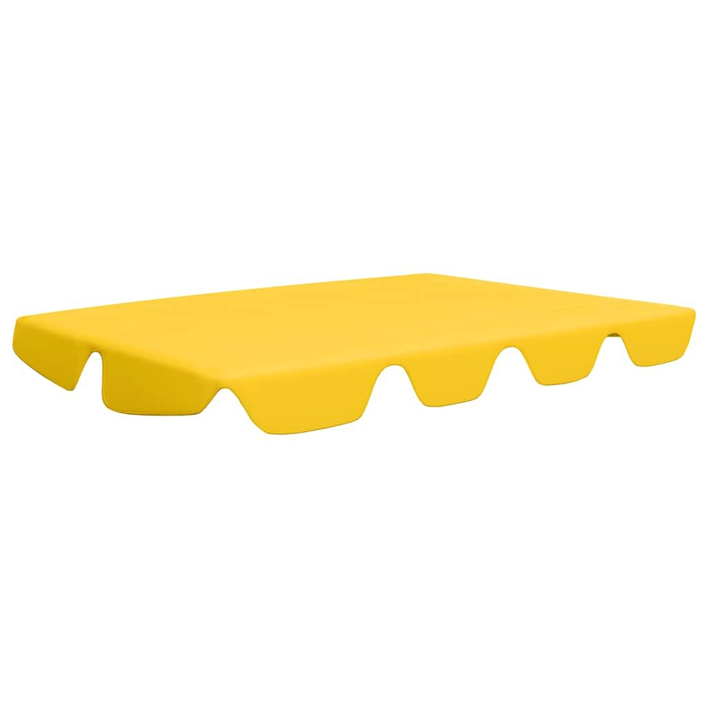 vidaXL Replacement Canopy for Garden Swing Yellow 150/130x105/70 cm