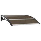 vidaXL Door Canopy Black 47.2"x39.4" PC