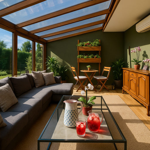 A modern garden full of flowers and plants