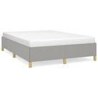 vidaXL Bed Frame without Mattress Light Gray 59.8"x79.9" Queen Fabric