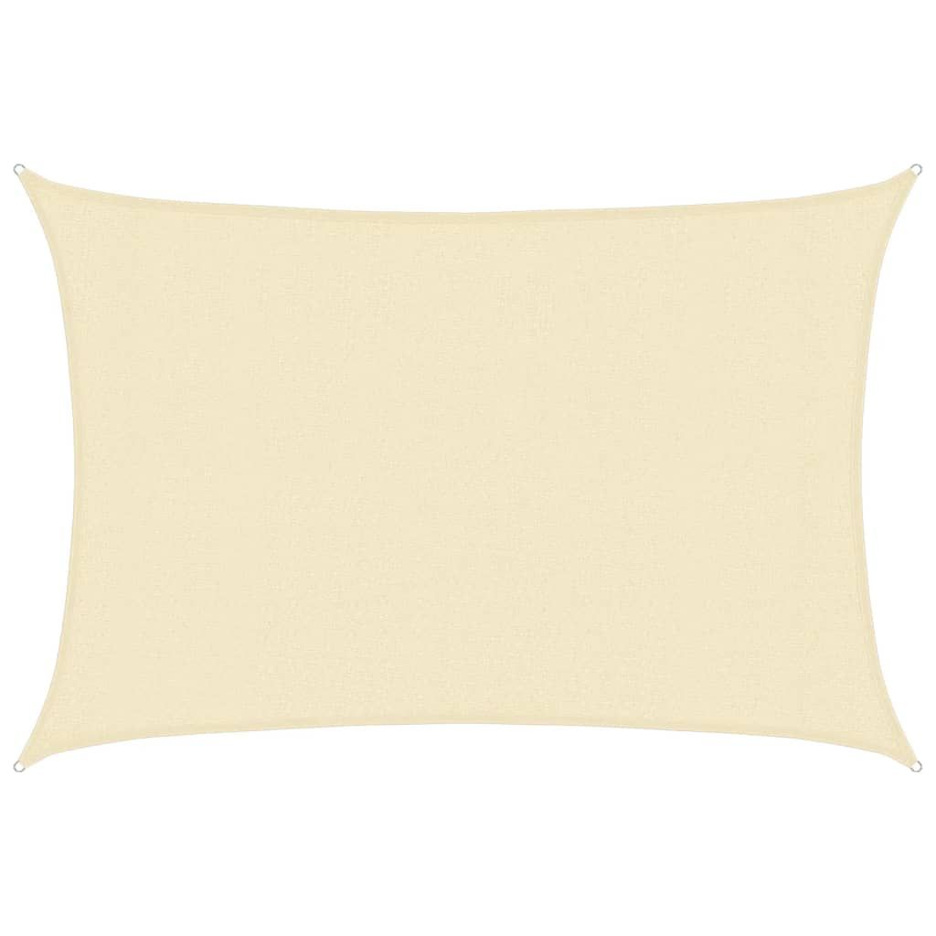 vidaXL Sunshade Sail 1.75 oz/ftÂ² Cream 9.8x16.4' HDPE