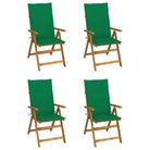 vidaXL Garden Reclining Chairs 4 pcs with Cushions Solid Acacia Wood